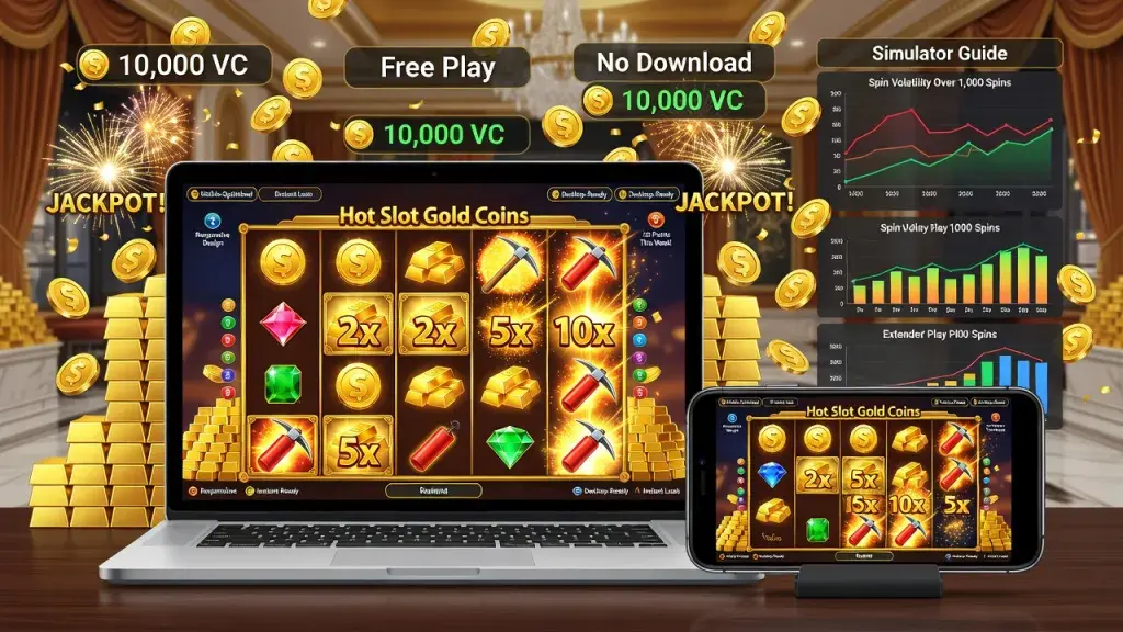 Hot Slot Gold Coins Online: Free Play, No Download, Bonuses, and Simulator Guide